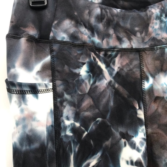 Jogger Legging & Jacket Set w/Pockets Lounger Black & White Tie Dye - Picture 9 of 14